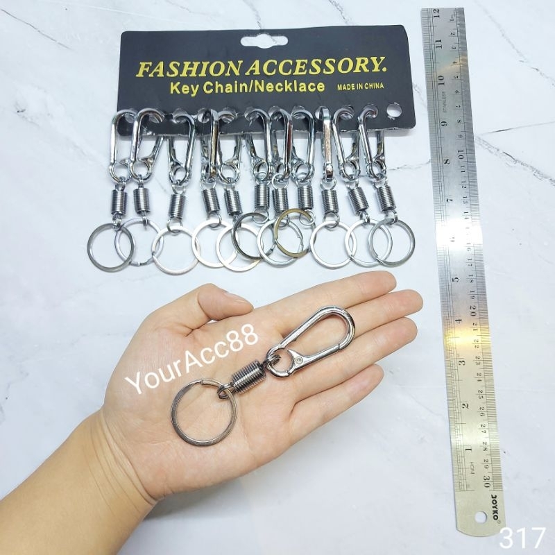 GANTUNGAN KUNCI RING BESI PER STAINLESS (12pcs) GANTUNGAN KUNCI LUCU GANTUNGAN KUNCI UNIK GANCI KOLE