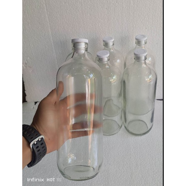 botol kaca 1 liter/botol jamu