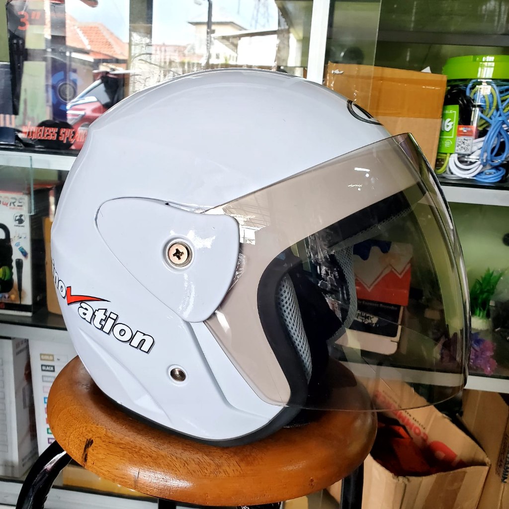 Helm Motor Sni Warna Putih SNI Merk Innovation Ukuran L Helm Motor SNI
