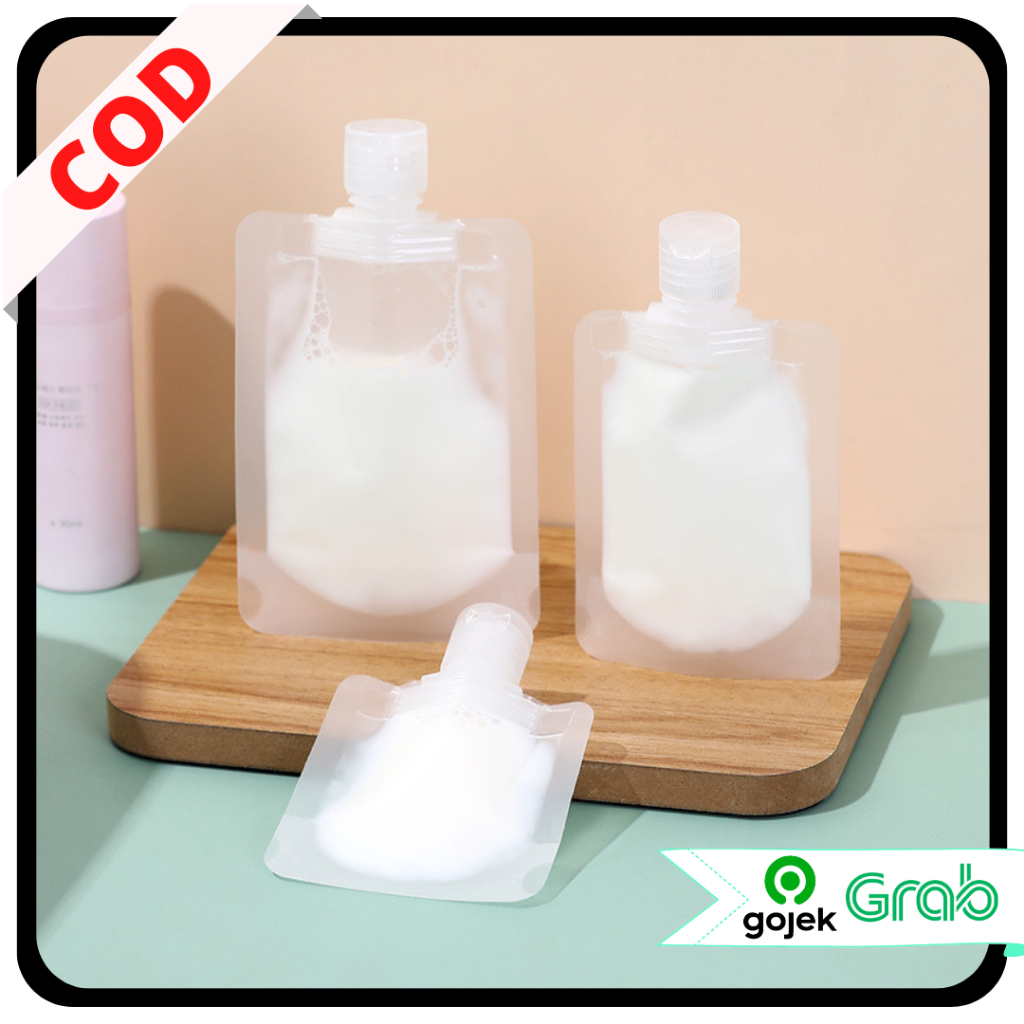 KAISSO - POUCH WADAH SKINCARE TRAVEL SIZE KANTONG PLASTIK KEMASAN LOTION WADAH ORGANIZER SERBAGUNA