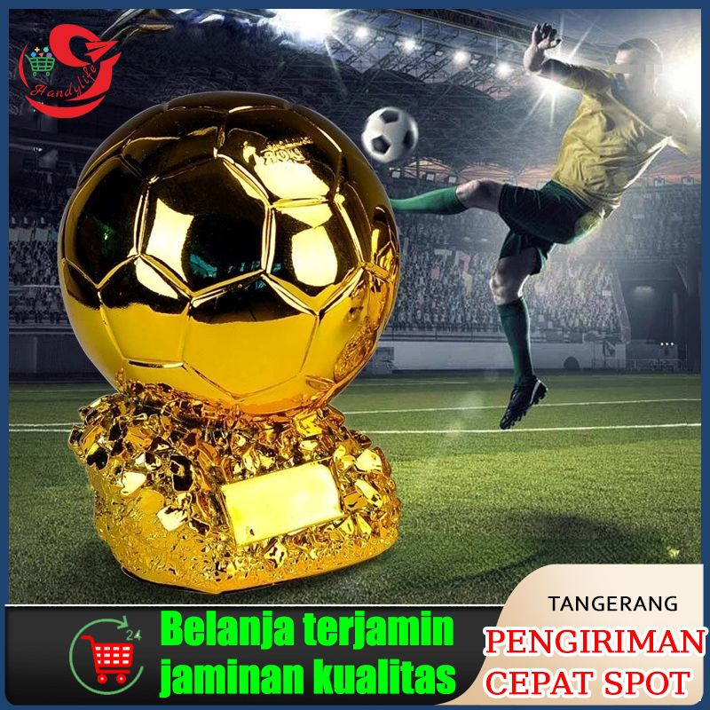 2022 Qatar Ballon d'or Trophy Ornament Memorabilia Souvenir Football Soccer Gift