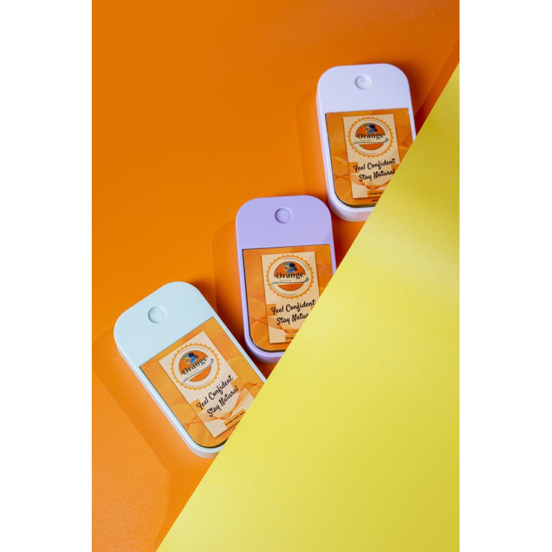 Orange Spray-Natural deodoran spray minyak atsiri kulit jeruk dan ekstrak daun pegagan (Centela asiatica)