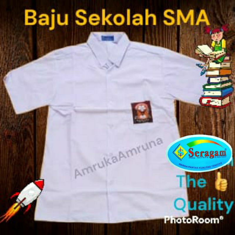 SERAGAM Baju SMA Laki Perempuan Seragam Sekolah SMA Lengan Pendek
