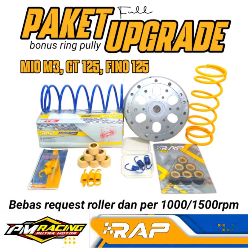 PAKET UPGRADE CVT MIO M3, GT 125, FINO 125 / PAKET KIRIAN CVT FINO 125