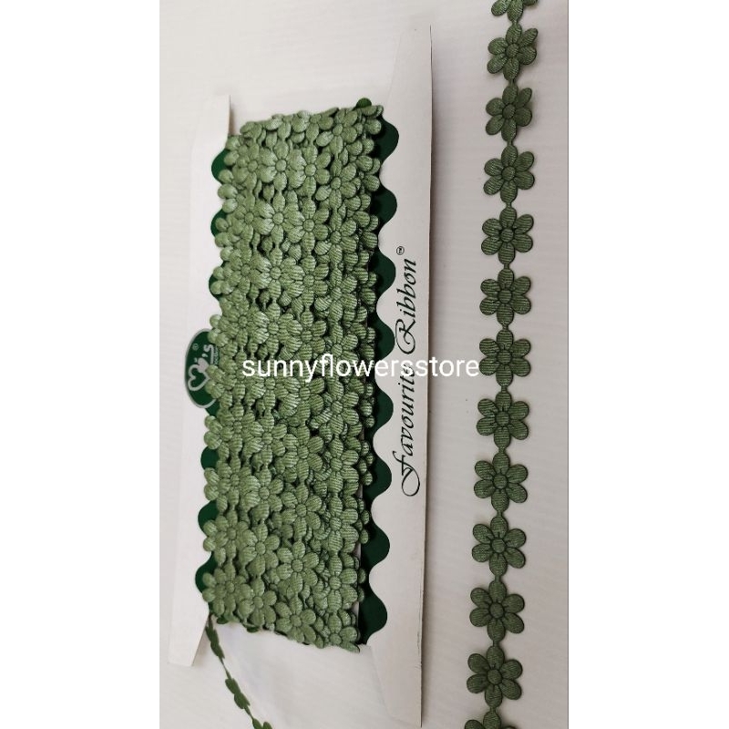 RENDA JASMINE MELATI BESAR LEBAR 1,6 CM ISI 10 YARD