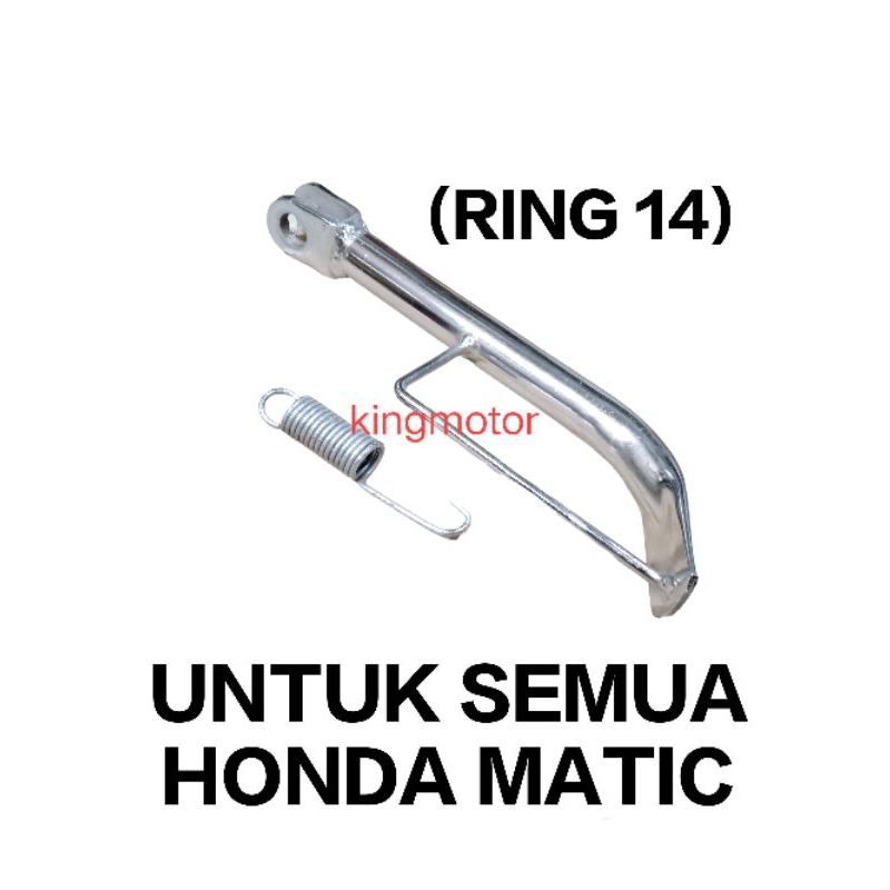 STANDAR SAMPING STANDAT CAGAK SATU 1 RING 14 CHROME BEAT VARIO UNIVERSAL SEMUA MATIC KUALITAS SUPER