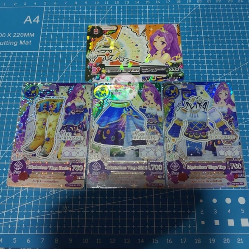 (TIDAK BISA BOOKING)(BACA DESK) KARTU AIKATSU CARD PREMIUM MIZUKI KANZAKI ZODIAK VIRGO RARE SET CARD