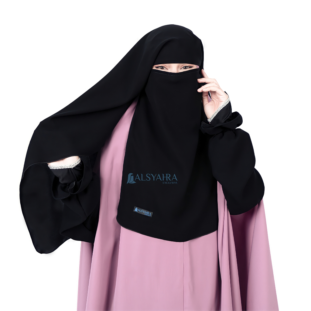 Alsyahra Exclusive - Niqab Yaman Jetblack