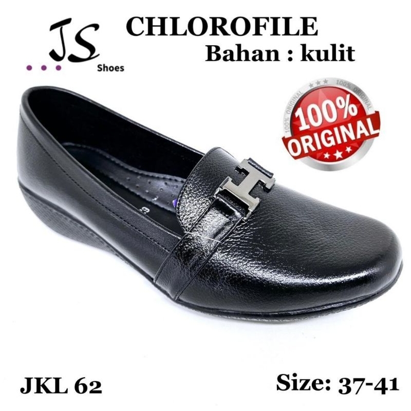 CHLOROFILE JKL 62 - SEPATU FANTOFEL KULIT WANITA DEWASA MERK CHLOROFILE