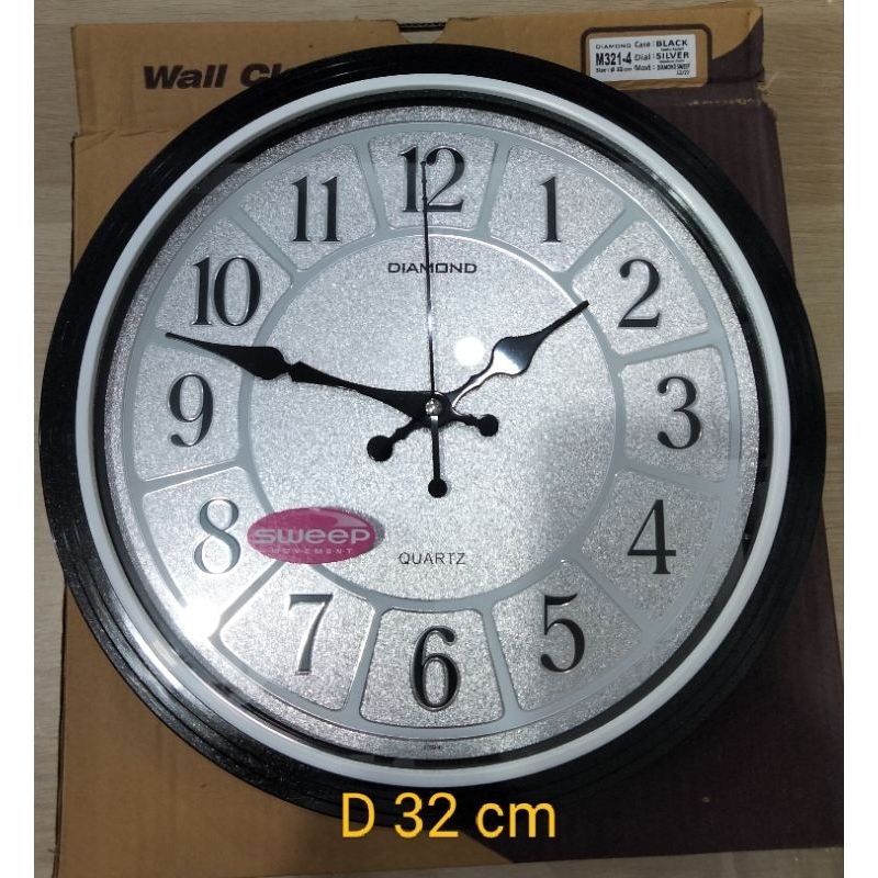 JAM DINDING BAGUS,AWET MEWAH DAN CANTIK M321-4 sweep silent senyap Quartz