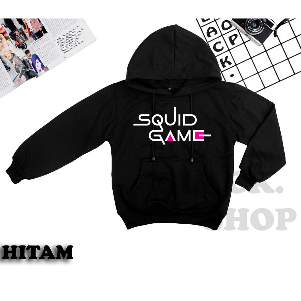 Hoodie Anak Squid Game Laki-laki Perempuan 1-12 Tahun