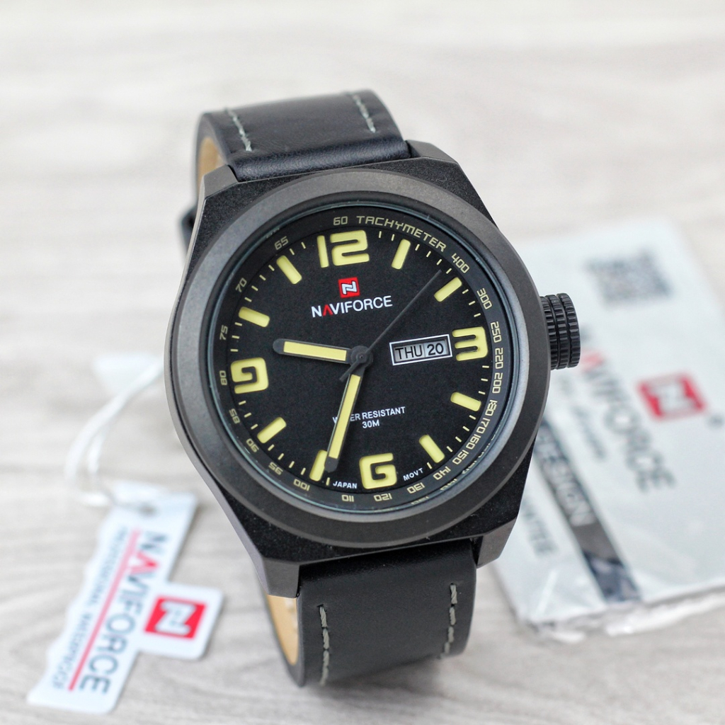 Jam tangan Pria Naviforce 9059M tanggal hari aktif original