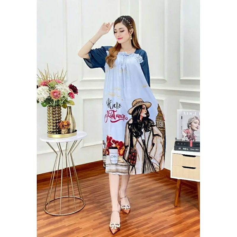 Home Dress Sofia Daster Sofia terbaru daster Fuji motif bahan Rayon