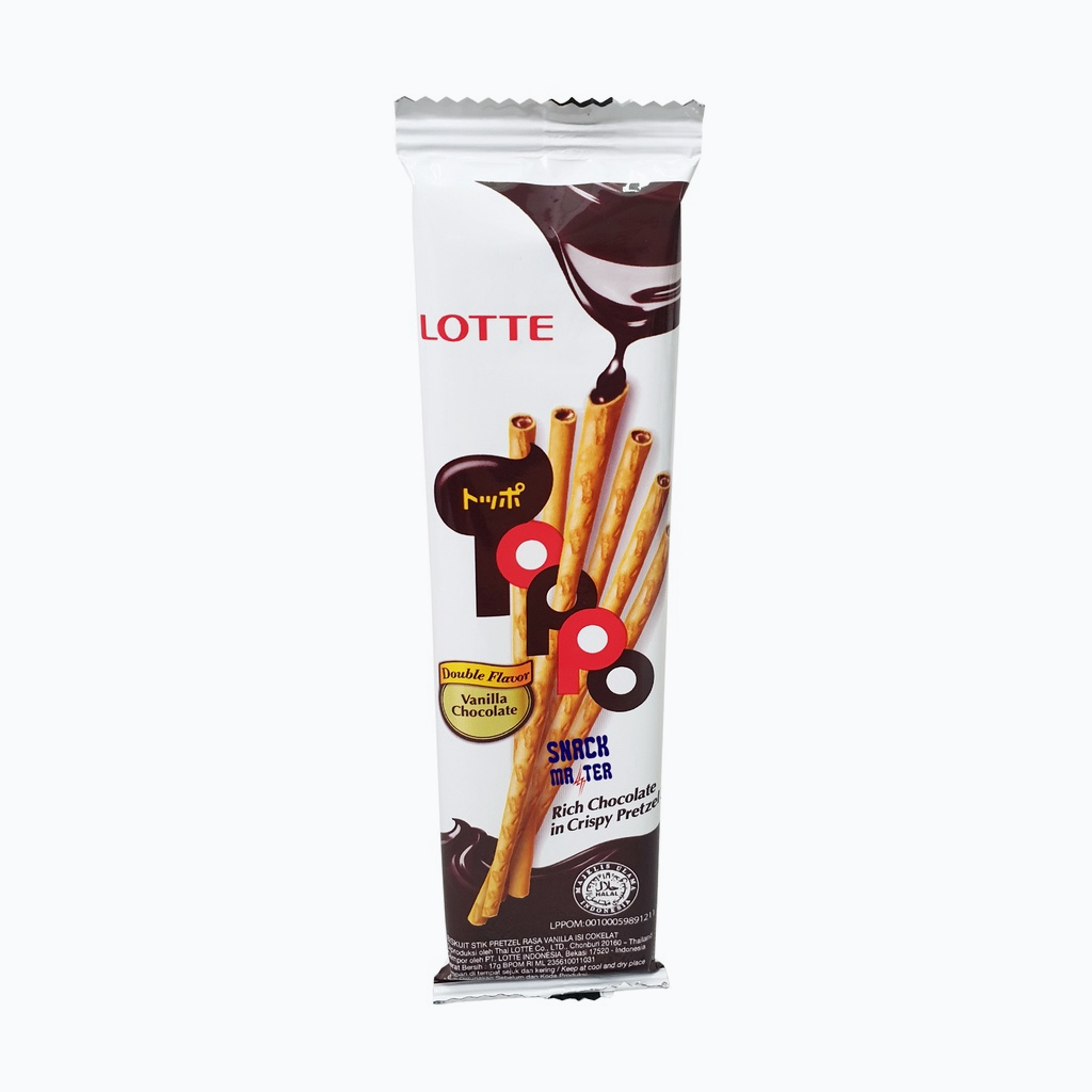 

Lotte Toppo Biskut Vanilla Chocolate Stick - 8888