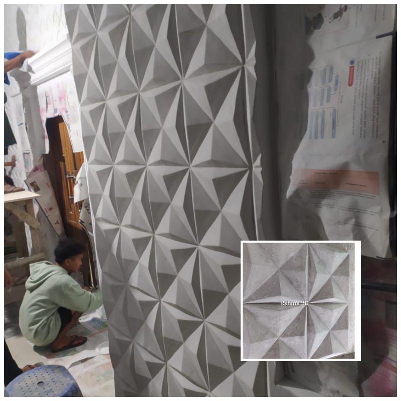 panel 3D beton/ dekorasi