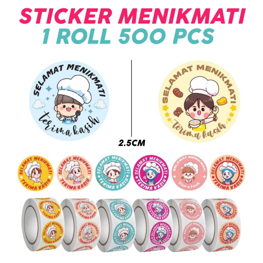 

Stiker Label Sticker Selamat Menikmati Thank You 500 Pcs 2.5cm ST001