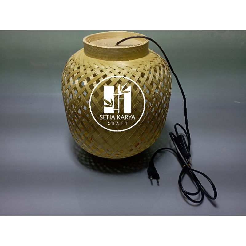 Lampion Gantung  #Anyaman Bambu#Lampion Taman, Sudah Ada  Kabel+Saklar