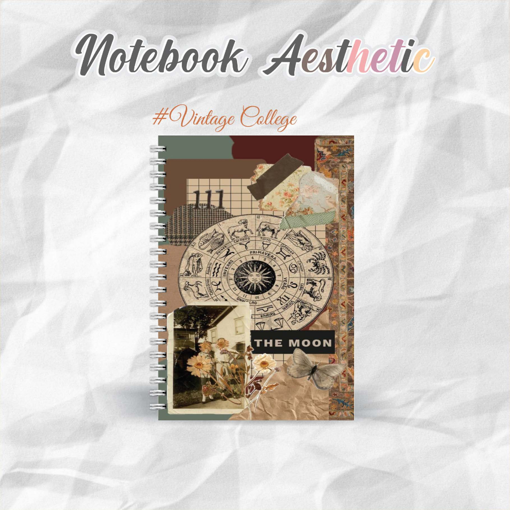 

NOTEBOOK A5 VINTAGE COLLEGE CATATAN/JURNAL BOOKPAPER GRID/KOTAK2#DOTTED/TITIK2#BLANK/POLOS