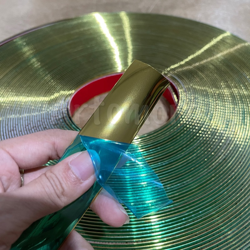 Lis List Plat Emas Sofa / Lis Plat Strip Mirror Gold Sofa / Divan Dipan / Headboard / Aksesoris Sofa