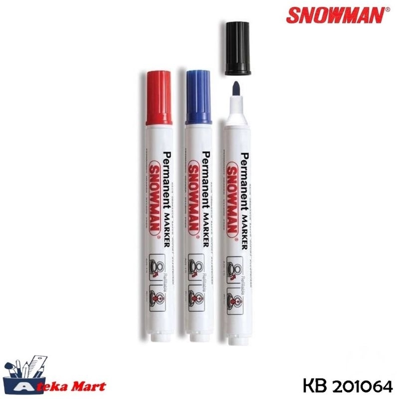 

Spidol Snowman Permanen Warna Biru Permanent asli