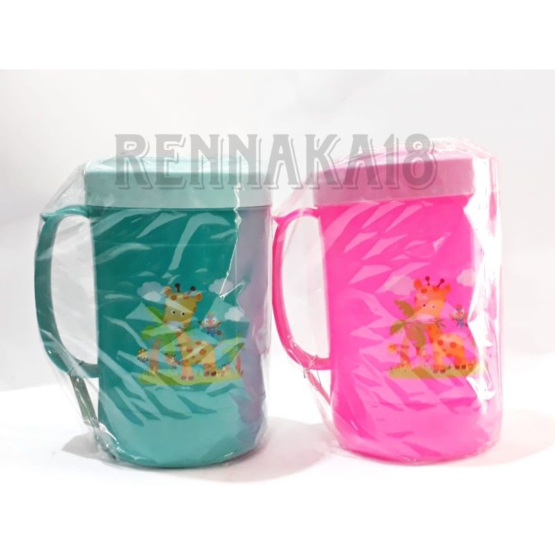 mug ukuran besar/ mug plastik