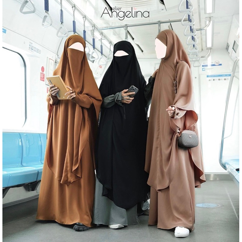 Cadar Aara untuk Azwa Khimar Atelier Angelina - Mocca