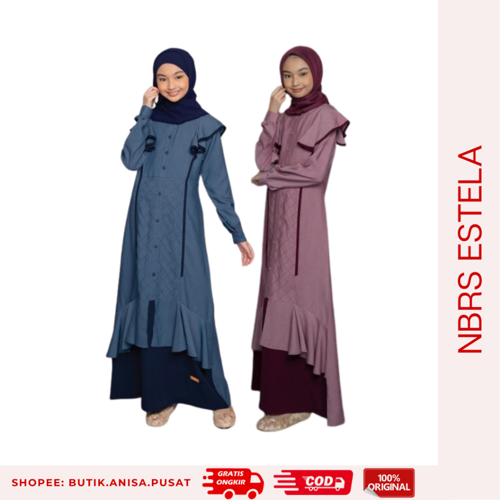 NIBRAS ESTELA TEEN GAMIS REMAJA SARIMBIT KELUARGA NBRS