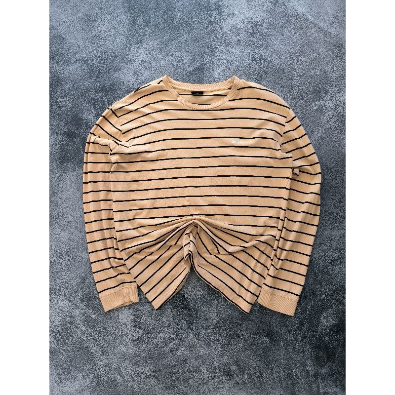KAOS TSHIRT LONG SLEEVE STUSSY STRIPE SALUR