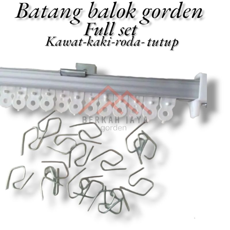 BATANG KOTAK GORDEN VITRASE ALUMINIUM FULL SET