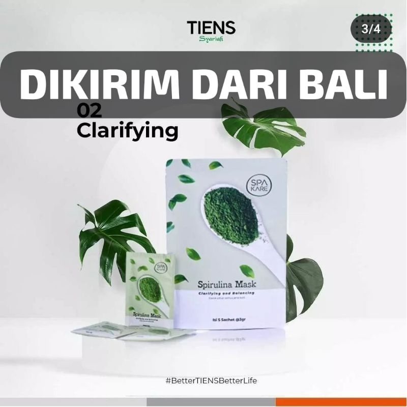 Tiens Denpasar : Spirulina Mask Spakare Tiens | Masker Spirulina Spakare Spirulina | Dikirim dari Ti