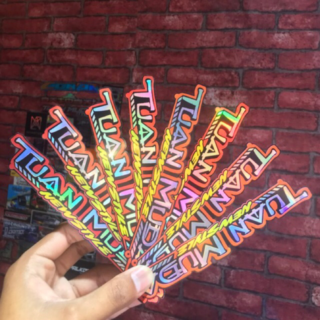 Stiker Bus Bris Trans Tuan Muda Hologram Cutting Lasser