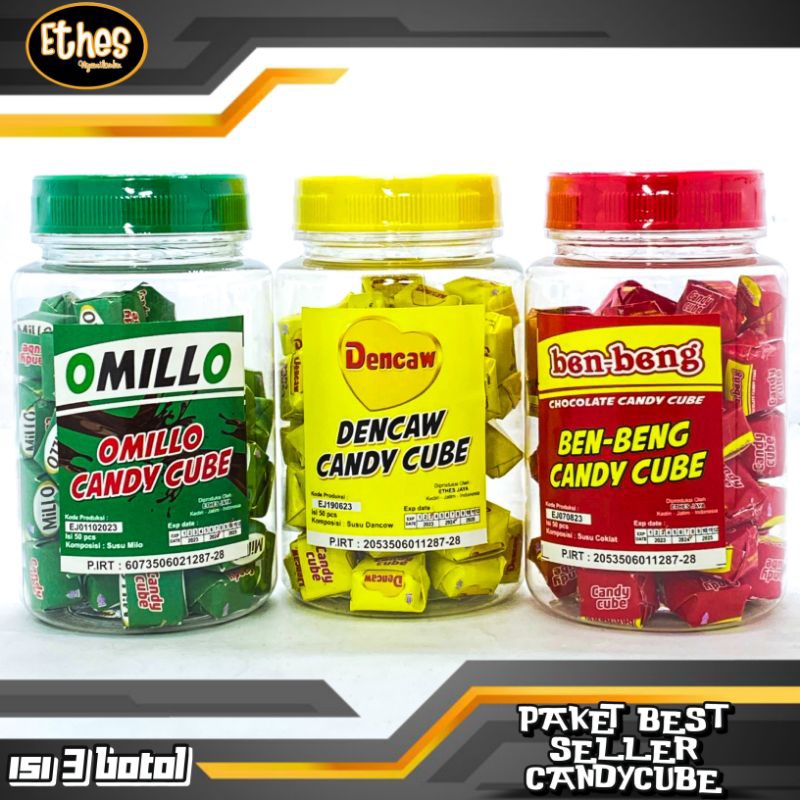 

BEST SELLER CANDYCUBE 3toples omillo,benbeng,dencaw isi 60pcs