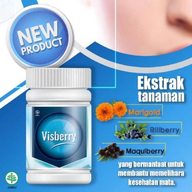 VISBERRY  Vitamin Untuk Mata Mengurangi Mata Minus Menjaga Kesehatan Mata original hwi