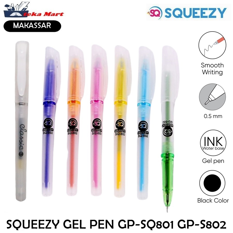 [PCS] SQUEEZY GEL PEN GP-SQ801 GP-SQ802