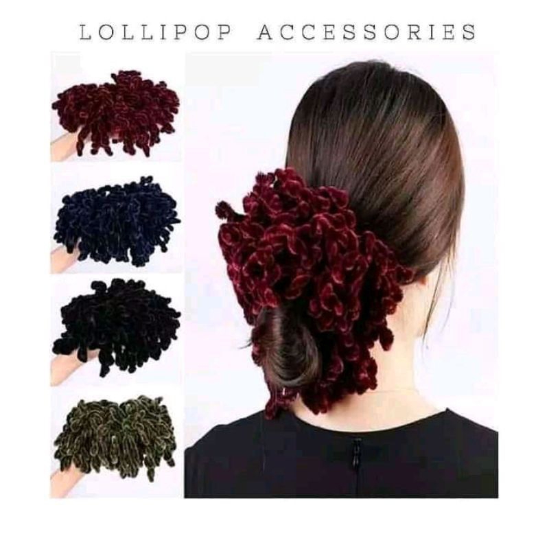 Tali rambut ubur ubur kunciran rambut sanggul multiwarna