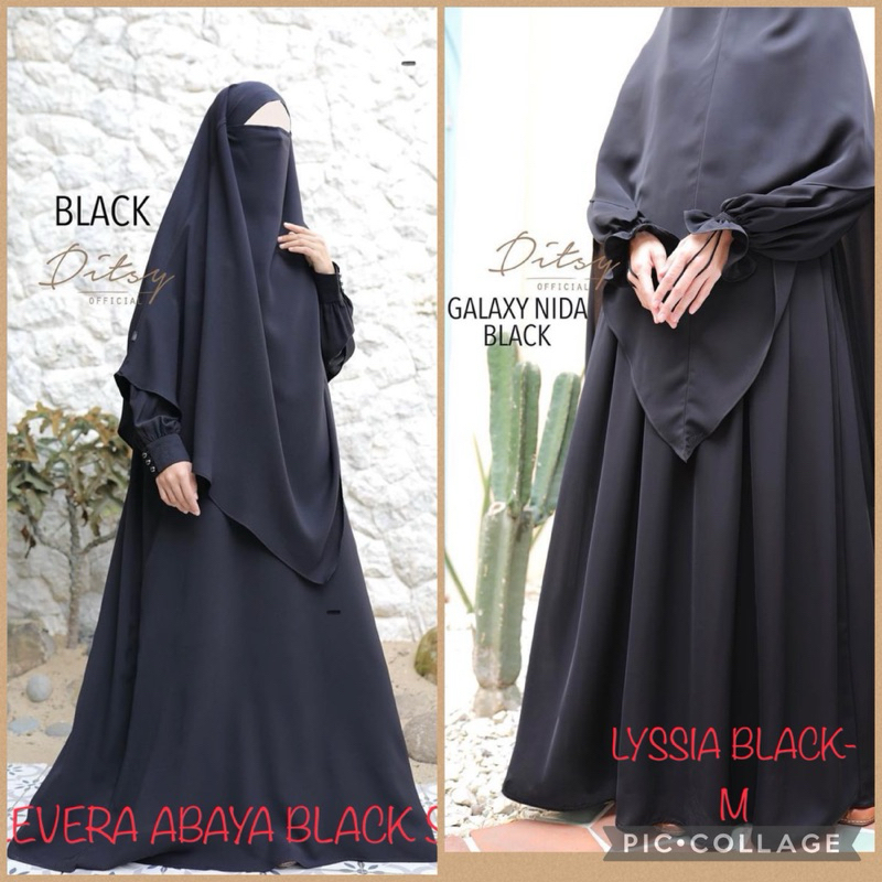 DITSY MOSLEM LEVERA ABAYA LYSSIA BLACK S M