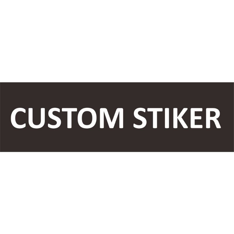 

custom stiker hitam font outih