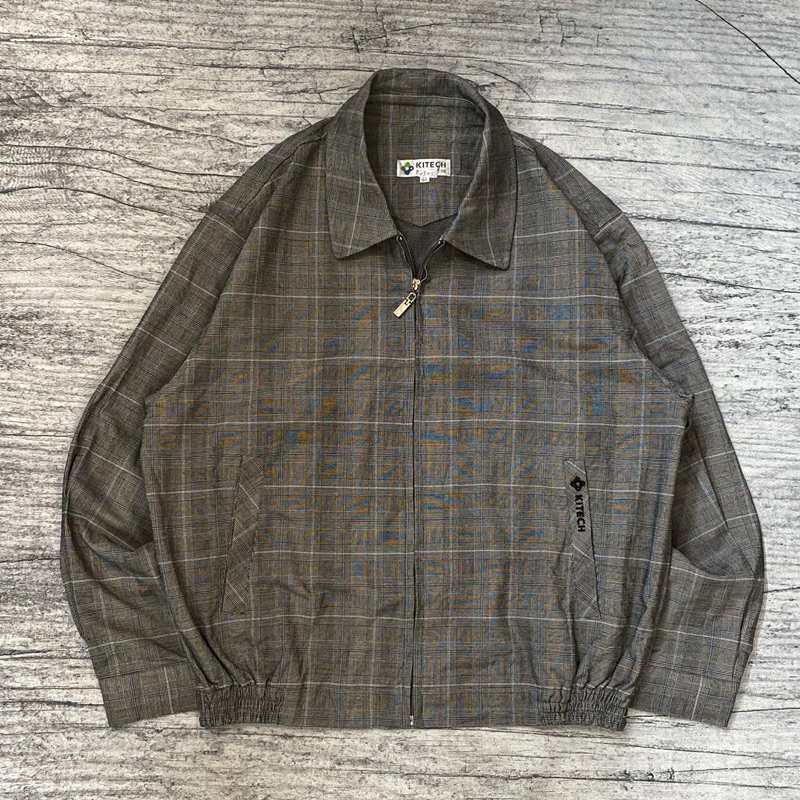 KITECH Vintage Casual Tartan Jacket