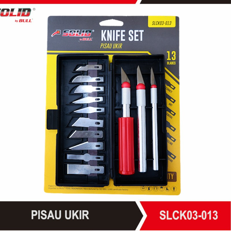 

Pisau Ukir Set 13 pcs Alat pahat Kayu Cutter Hobby SOLID Limited