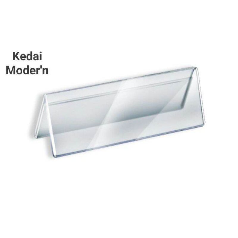 

PAPAN NAMA MEJA 7x20CM AKRILIK 2 SISI ACRYLIC NAME PLATE TAG ACRYLIC
