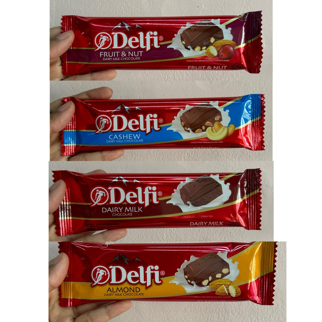 

[40G] DELFI BAR DAIRY MILK CHOCOLATE / CASHEW / ALMOND / FRUIT NUT