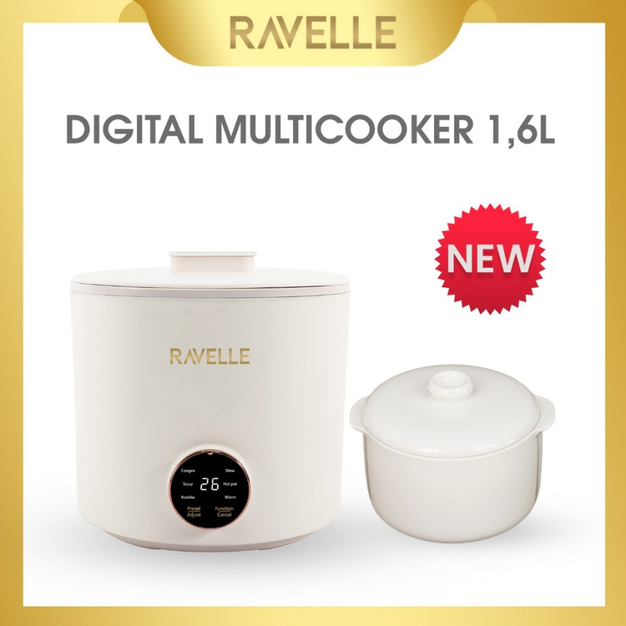 Ravelle Panci Listrik Multicooker - Panci Portable Multifungsi 1.6L
