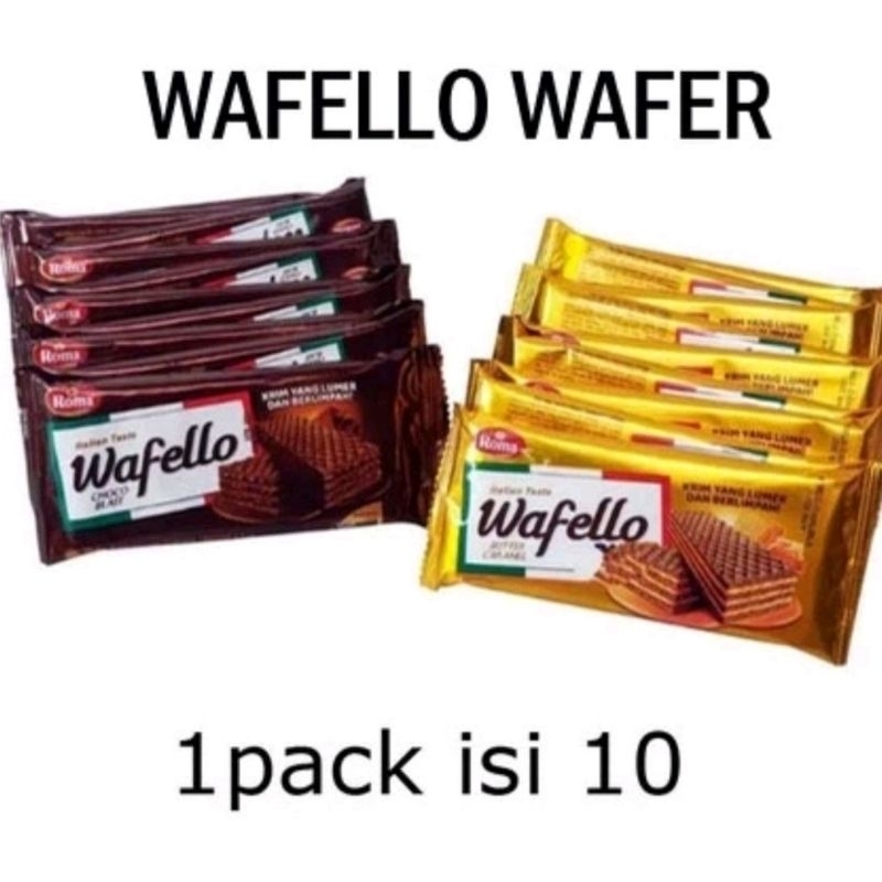 

Roma Wafello Wafer Rencengan isi 10