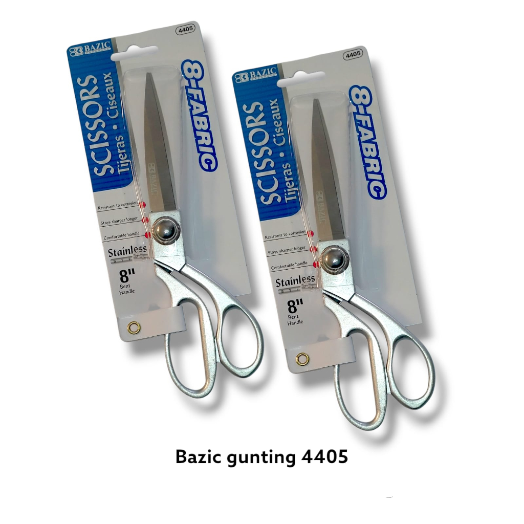 

Gunting Kain Textile BAZIC Stainless 8 Inch Fabric Scissors Anti Karat