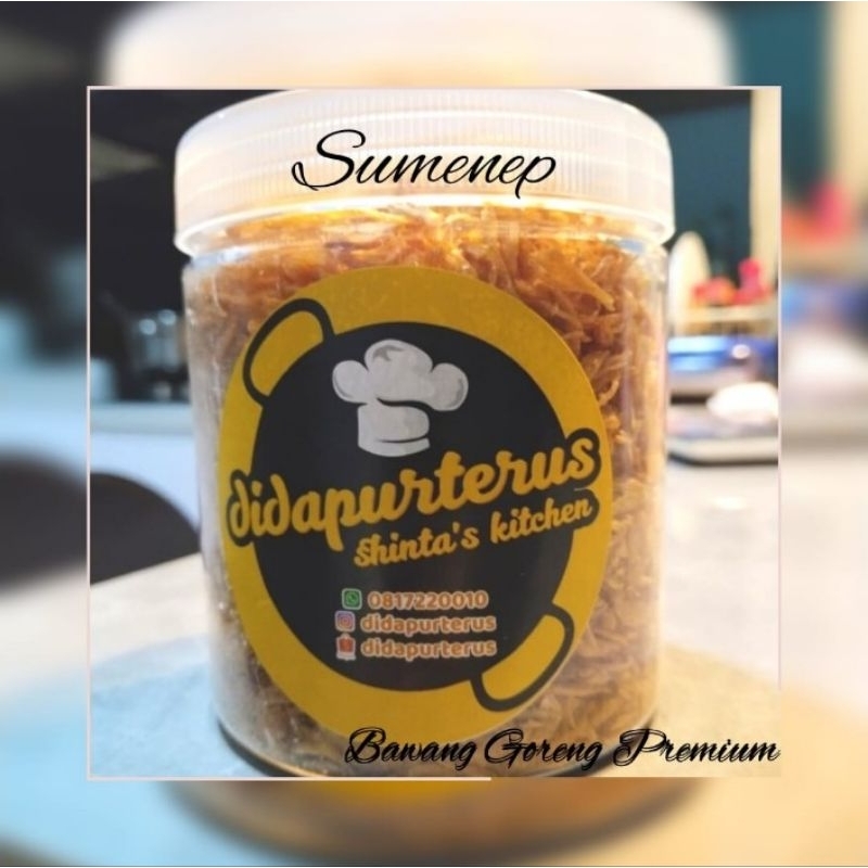

BAWANG GORENG PREMIUM KRIUK - SUMENEP | GARING RENYAH | Berar 150gr - Kemasan 600ml