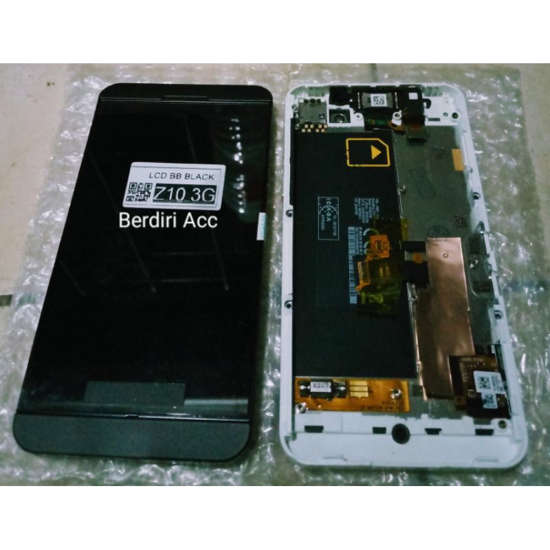 LCD blackberry Z10 original BB black fulset tooscherim