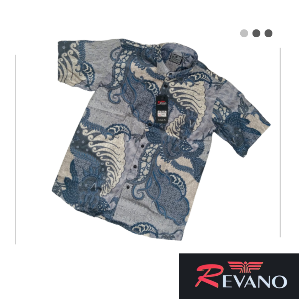 BAJU BATIK PRIA LENGAN PENDEK REVANO BATIK KEMEJA BATIK CATTON 40S
