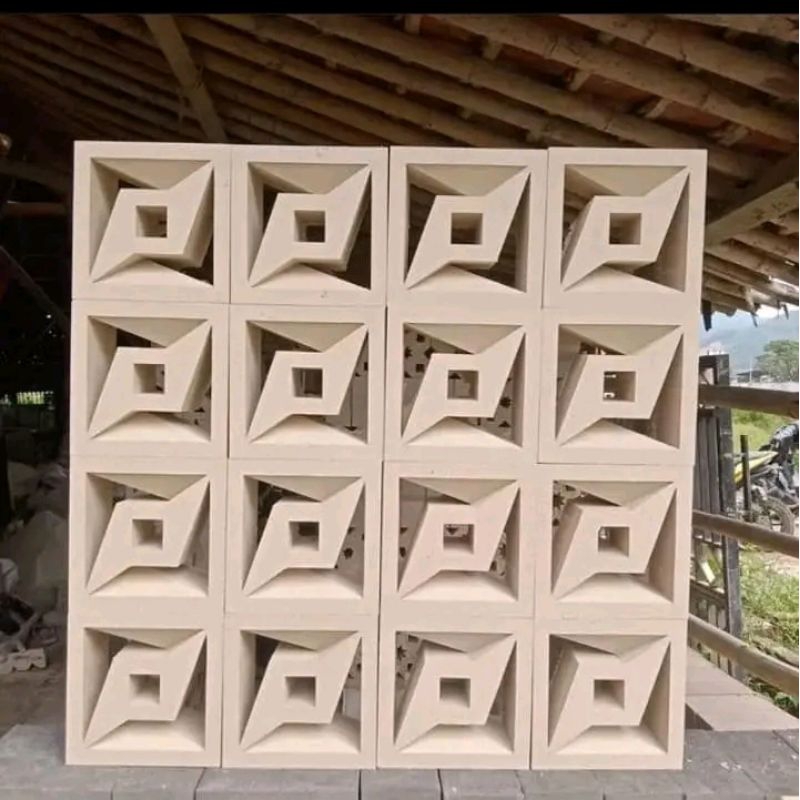 roster beton minimalis,roster beton motif,roster warna putih