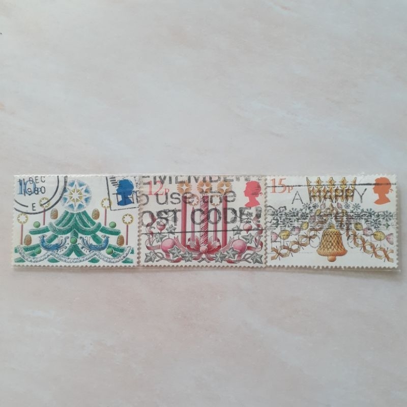 

Perangko Inggris Britania Raya Christmas Tahun 1980 set 3pcs