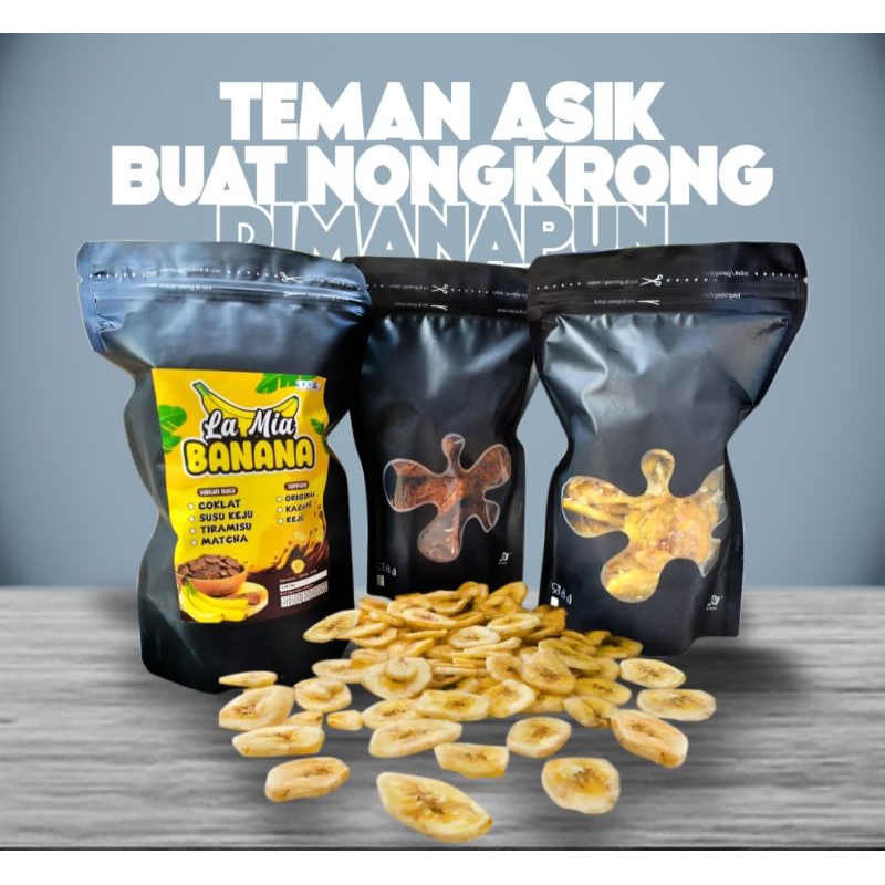 

Keripik pisang varian rasa coklat lumer/matcha lumer/thiramisu lumer